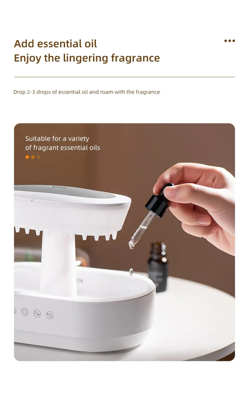 Difusor de Aroma con Luces LED y Sonido Natural