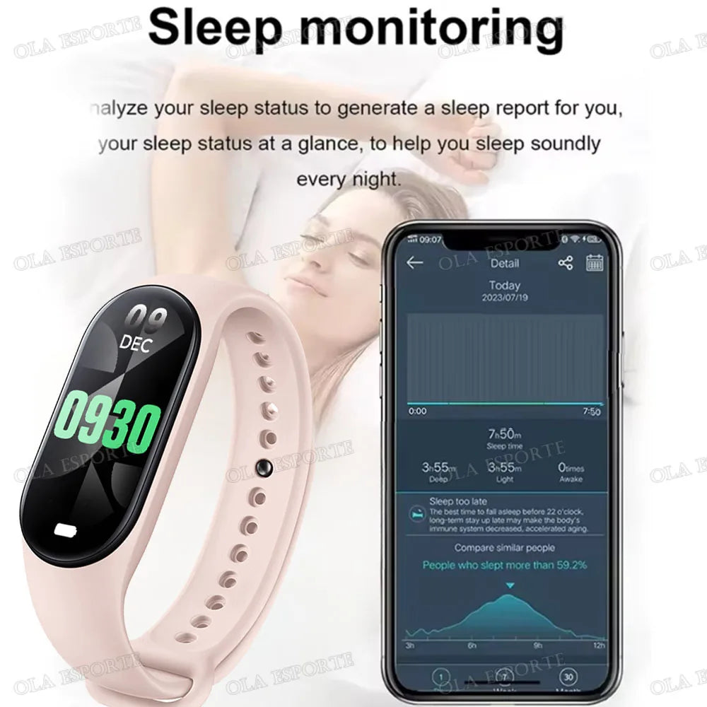 Reloj inteligente deportivo con control de música, pulsera de actividad física y calorías...
