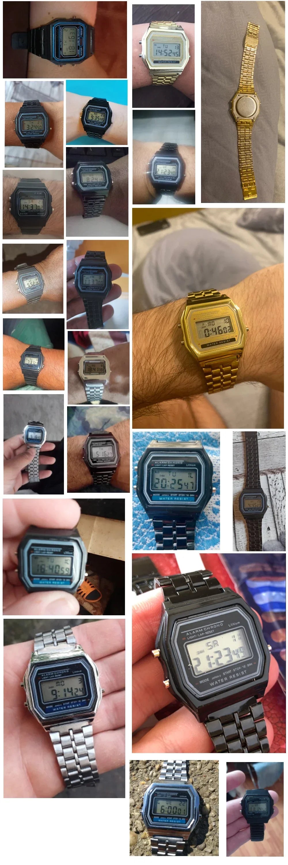 Fashion Digital Men's Watches Luxury Stainless Steel Link Bracelet Wrist Watch Band Business Electronic Male Clock Reloj Hombre