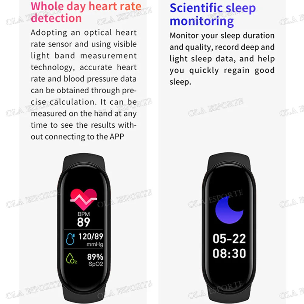 Reloj inteligente deportivo con control de música, pulsera de actividad física y calorías...