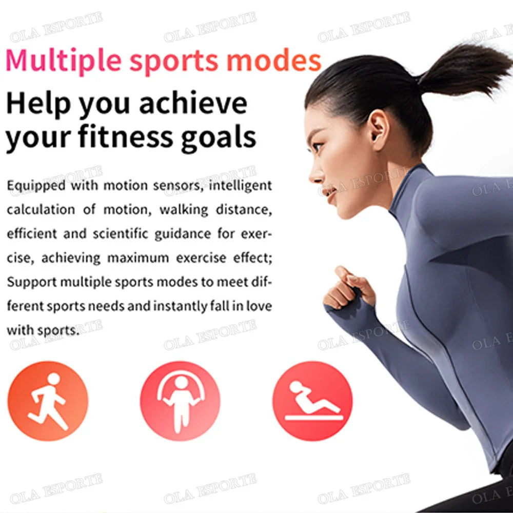 Reloj inteligente deportivo con control de música, pulsera de actividad física y calorías...
