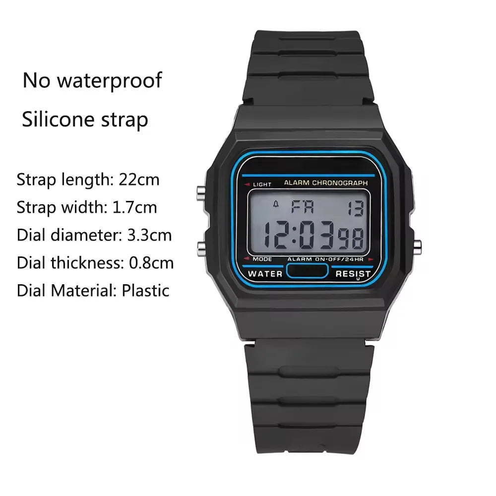 Fashion Digital Men's Watches Luxury Stainless Steel Link Bracelet Wrist Watch Band Business Electronic Male Clock Reloj Hombre